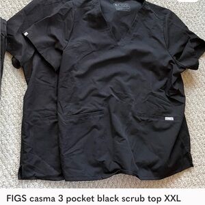 Figs Black Casma Scrub Top XXL